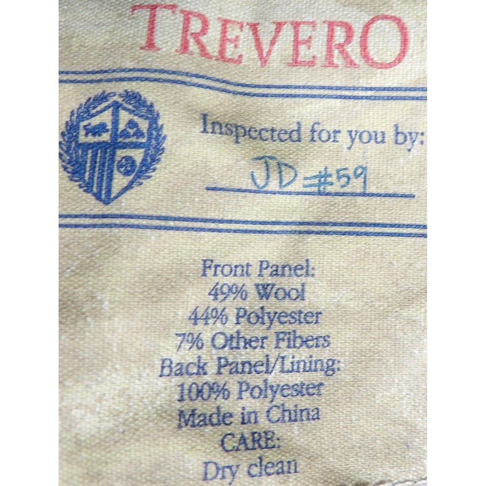 Trevero Wool Blend Herringbone Tweed Vest Men XL Brown Button Sport Coat Formal - Picture 4 of 16